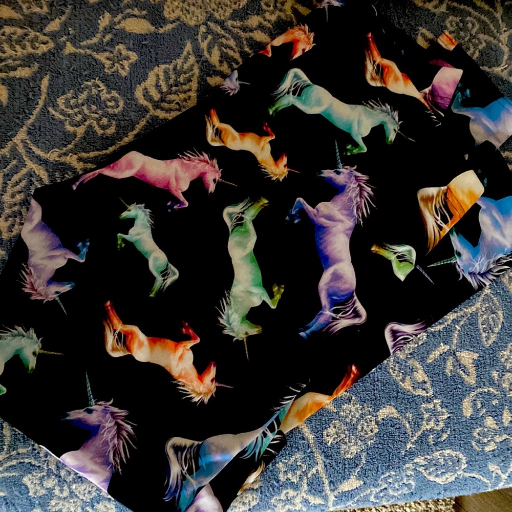 Blackmilk Lined Leggings Cotton Candy Unicorns XL great condition